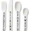 Design Letters Kids Cutlery White