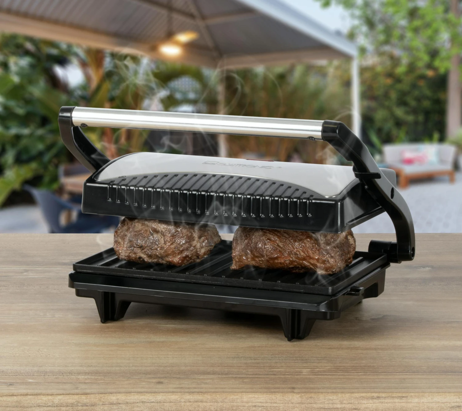 Clatronic MG 3519 Bordsgrill Svart/Inox 2 Clatronic MG 3519 Bordsgrill Svart/Inox - Bild 2