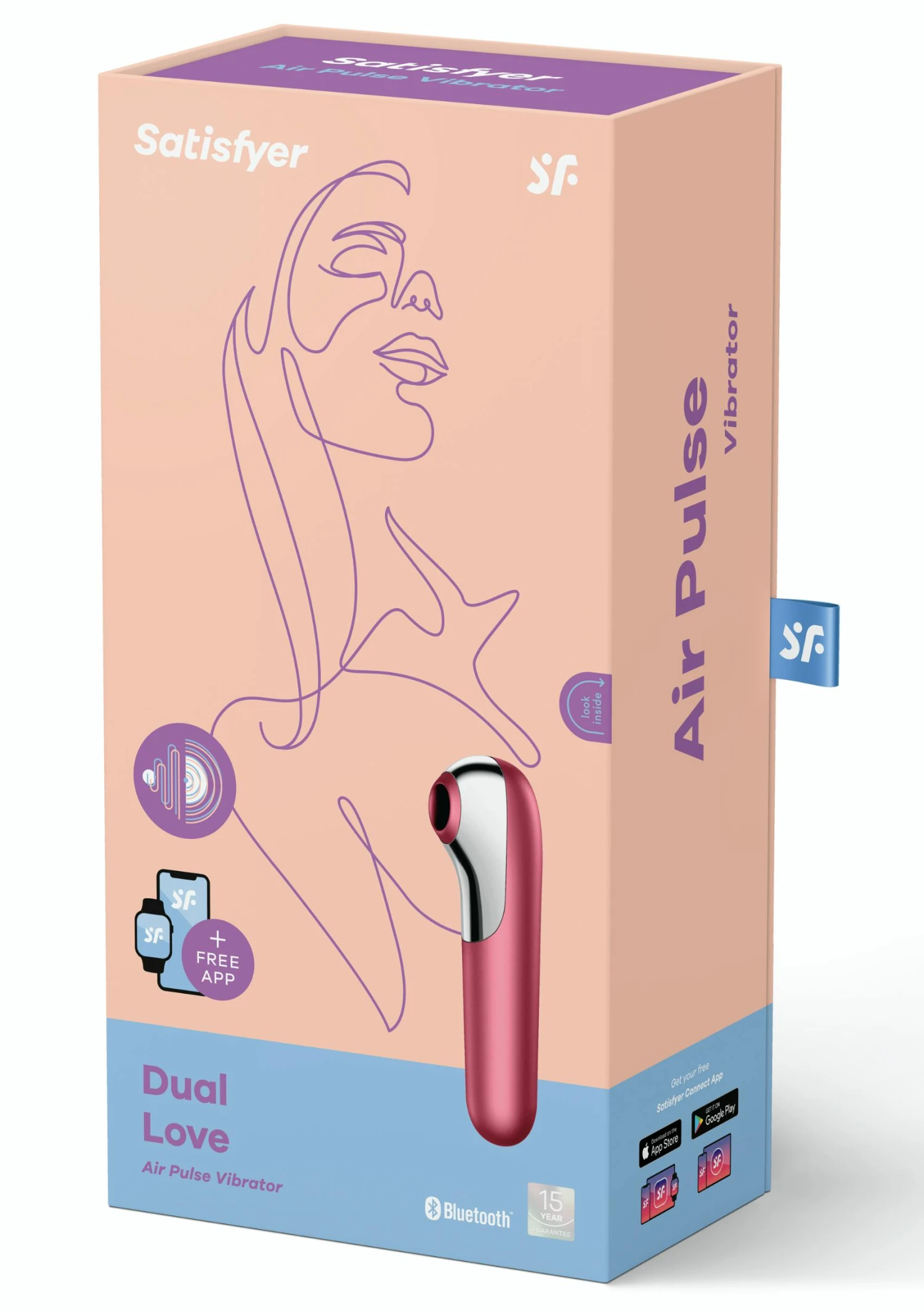 Satisfyer Dual Love Red Air Pulse Vibrator 3 Satisfyer Dual Love Red Air Pulse Vibrator - Bild 3