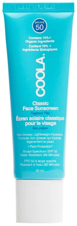 Coola Classic Face Sunscreen Fragrance Free SPF50