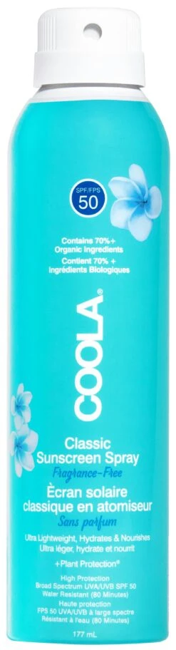 Coola Classic Body Spray Fragrance-Free SPF50