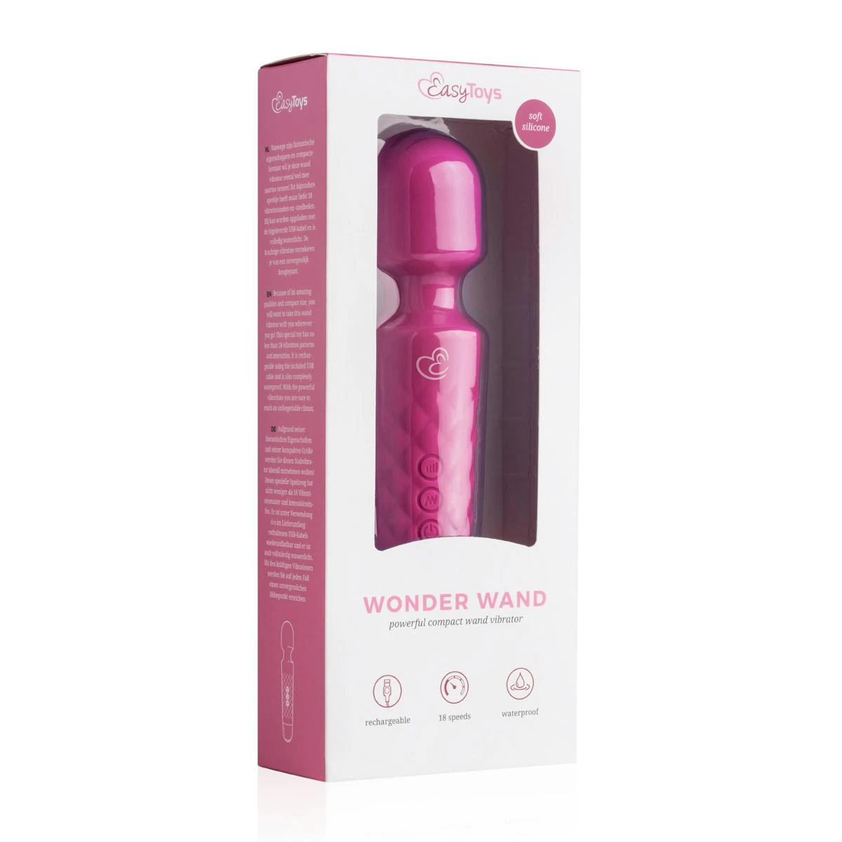 Easytoys Mini Wand Vibrator Pink 2 Easytoys Mini Wand Vibrator Pink - Bild 2