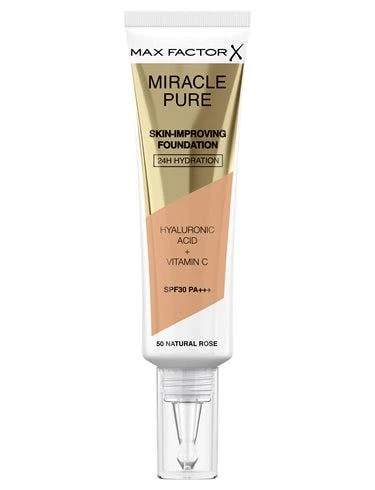 Max Factor Miracle Pure Foundation 50 Natural Rose 1 Max Factor Miracle Pure Foundation 50 Natural Rose