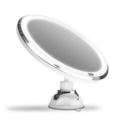Suction Cup Mirror With Adjustable LED Light Touch