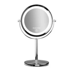 Stand LED Light Mirror With Touch X10 Silver