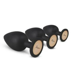 Silicone Butt Plug Set Black -Redken Butik 94195 84123 1674031971