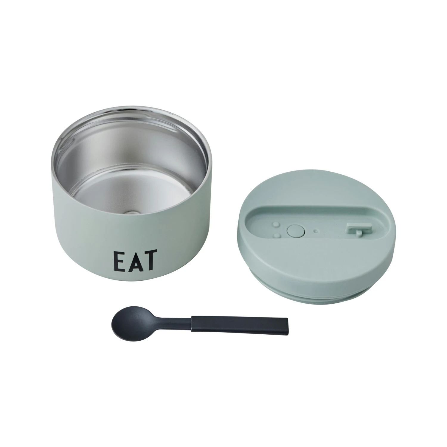 Design Letters Thermo Lunch Box Small Black/Green 2 Design Letters Thermo Lunch Box Small Black/Green - Bild 2