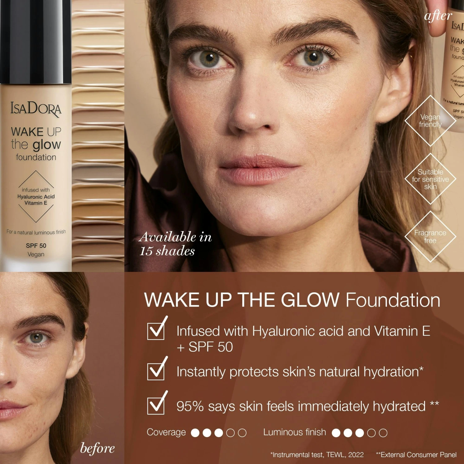 IsaDora Wake Up The Glow Foundation 1N 2 IsaDora Wake Up The Glow Foundation 1N - Bild 2